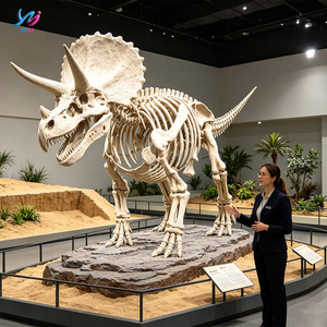 Tête de dinosaure sculptée en fibre de verre de haute qualité et durable, sculpture d'art pour musée, expositions de musée scientifique, vitrine - Product Image 2