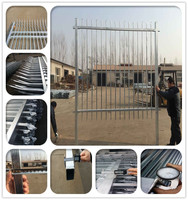 Paneles de Cerca Modernos de Acero Inoxidable y Hierro Galvanizado Negro, 6x8, de Seguridad, con Parte Superior Plana, Ecológicos