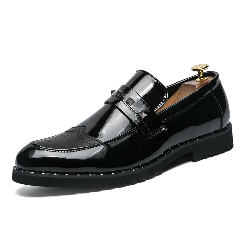 Men Cow Leather Black Dress Shoe 2022 Hot Sale Mens Slip On Leather Dress Shoes Mens Dress Shoes