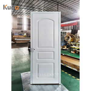 Porte intérieure en <span class=keywords><strong>bois</strong></span> blanc traditionnel, 3 panneaux, dessus arqué, finition laquée, noyau en <span class=keywords><strong>bois</strong></span> massif, porte simple moulurée pour chambre à coucher - Product Image 3