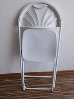 Chaise pliante OK-343 avec coussin, en plastique et métal, pour extérieur, jardin, événements, écoles, formations, assise en gros