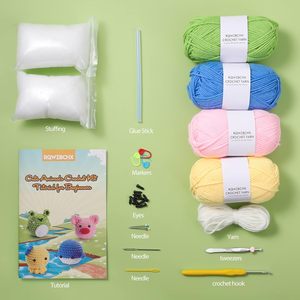 A buon mercato per comprare alla rinfusa bambini adulti ragazze ragazzi regalo di compleanno principianti Set tutorial per porcellini animali Crochet Kit - Product Image 2