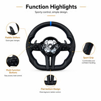 Setir Kulit Mewah untuk Chassis F/E Desain Serat Karbon Sporty Pegangan Berlubang Layar LED Langsung dari Pabrik