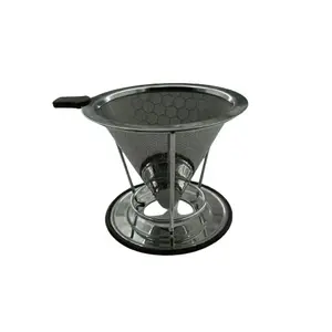 Colador pequeño de acero inoxidable, colador de cóctel en forma de cono efectivo para té, hierbas, bebidas de café, colador de té de malla fina