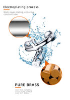Robinet de Douche Thermostatique à Cascade en Laiton Chromé Poli Contemporain, Vente Chaude, pour Usage Hôtelier