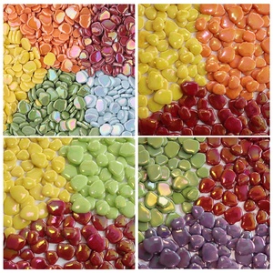 Mosaicos <span class=keywords><strong>de</strong></span> Vidrio Iridiscente en Forma <span class=keywords><strong>de</strong></span> Pétalos Sueltos <span class=keywords><strong>de</strong></span> Varios Colores para Manualidades y Pasatiempos Artísticos al por Mayor - Product Image 6