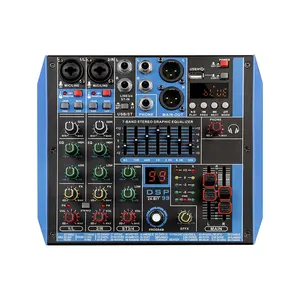 带USB的4通道专业数字音频音乐混音器DJ控制台