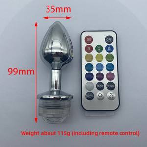 Plug anal en métal modèle CDG, lumières LED télécommandées, colorées, pour discothèques, bars KTV, dispositif d'expansion anale pour couples - Product Image 6