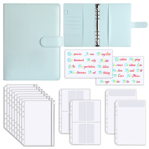 ปก A5หนัง PU สมุดแพลนเนอร์6วงแหวนเกลียวธุรกิจจัดงานประสานงบประมาณสีลูกกวาด - Product Image 4