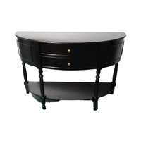 Table console antique incurvée en bois massif chêne étagères tiroirs maison hôtel utilisation Villa meubles de salon