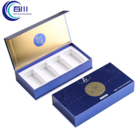 Caja de Regalo de Papel Plateado Vintage de Alta Calidad, Caja Rígida con Logotipo Impreso en Lámina Dorada y EVA para Joyería o Productos de Cuidado de la Piel