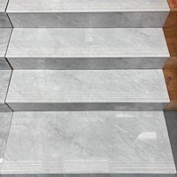 Prix d'usine bord de Surface brillante épaissie intégrée glaçure étape brique Design moderne carreaux vitrifiés carreaux d'escalier en gros