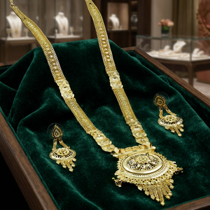 Collares de Moda al por Mayor con Baño de Oro de 14K, 18K, 24K, Conjunto de Joyería Larga Tradicional, Conjunto de Joyería de Latón con Baño de Oro Micronizado - Product Image 3