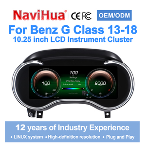 Système numérique LCD Navihua avec système Linux, Carplay, tableau de bord, jauge automatique, compteur de vitesse pour Benz Classe G W463 2013-2018 - Product Image 2