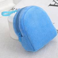 Porte-monnaie en peluche avec fermeture éclair, mini sac à dos coloré, porte-clés, pendentif, pochette à monnaie