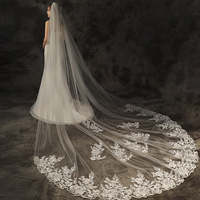LUOXIN – voile de mariage en Tulle doux, voile de mariée 3.5M de long, voile de mariage de la chapelle