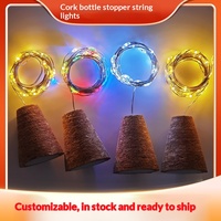 Kork-Weinstopfen LED-Kupferdraht-Lichterkette - Instagram-Style Weihnachts-Dekorationsbeleuchtung für Schlafzimmer-Ambiente