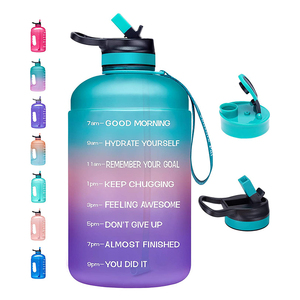 Bouteille de fitness anti-fuites, en Tritan, rose, large, 1 tonne, avec 2 couvercles, sans BPA - Product Image 4