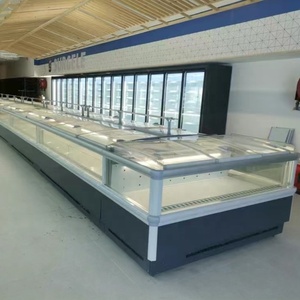Kapak olmadan bölünmüş çift taraflı ekran dondurucu dondurma dondurulmuş gıda için hava soğutmalı kombinasyon yatay ada dondurucu - Product Image 3