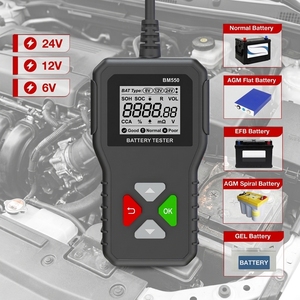 Outil de diagnostic <span class=keywords><strong>automobile</strong></span> OEM&ODM BM550 6V/12V/24V avec protection contre l'inversion de polarité, lecteur de code OBD2 pour batterie de voiture - Product Image 1