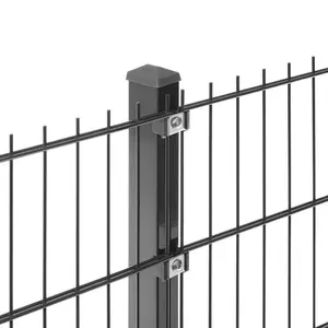 2D doppio filo di alta qualità elettrico saldato in PVC rivestito cortile recinzione separazione muro giardino recinzione