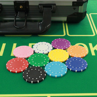 Jetons de roulette en ABS de 40 mm, couleur personnalisable, fabrication directe d'usine, jeu de poker, club, logo personnalisé imprimé, jetons de poker en ABS pour casino