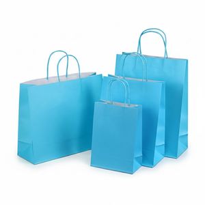 Bolsas de Papel para Compras Reutilizables, Ecológicas y Duraderas de LH Wholesale, con Logotipo Personalizado y Asas de Cinta para Tiendas de Ropa - Product Image 1