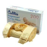 Sac à couches biodégradable à 100 % en PE+D2W/EPI compostable, parfumé, pour couches de bébé, sac d'emballage plastique pour déchets, vente chaude