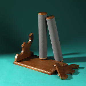 DIGU bracciale <span class=keywords><strong>in</strong></span> <span class=keywords><strong>legno</strong></span> staccabile a mano stand <span class=keywords><strong>in</strong></span> microfibra 3 Tier orologio porta gioielli Retro espositore per Expo - Product Image 5