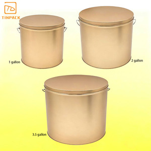 Custom Printing 1 Gallon <strong>Popcorn</strong> Tin Cylinder 2 Gallon <strong>Popcorn</strong> Tin <strong>with</strong> Lid 3.5 Gallon Christmas <strong>Popcorn</strong> Tins - Product Image 3