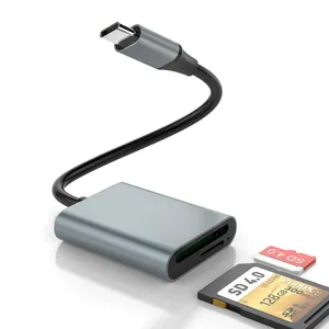 OTG USB3.1 유형 C 듀얼 슬롯 카드 리더 라이터 고속 312Mbps 카메라 메모리 2 in 1 미니 SD4.0 TF4.0 UHS-II 카드 리더