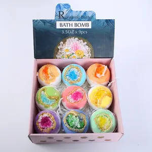Best Sell Products Romantic Organic Bath Bombs Set Sea Salt 6x3.5oz with Strong Fragrance for Man Women Kid Health Skin Care