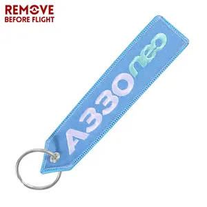 Embroidered Keychain REMOVE BEFORE FLIGHT Embroidered Keychain AIRBUS Keychains BOEING Key Tag BELUGAXL Luggage Tag Embroidery Keychain
