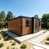 Maison préfabriquée pliable de luxe 20ft 30ft 40ft, mini-maison mobile 2 3 4 chambres, maison conteneur modulaire préfabriquée extensible