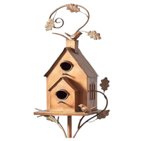 Cage de perroquet en métal à motif solide forme personnalisable finition marron maison d'oiseaux pour la maison jardin fermeture à bouton pression