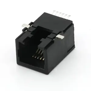 Rj11 Tab Down 6p6c Vrouwelijke Socket Connector Smt Type Voor Pcb