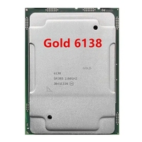 Nouveau processeur serveur Xeon 6138 SR3B5 20 cœurs 2,0 GHz 27,5 Mo LGA-3647 40 threads DDR4 2666 MHz 125 W TDP