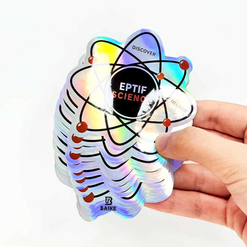 Print Tracking Label Custom Die Cut Vinyl Stickers Self Adhesive Glossy Holographic Label UV ...