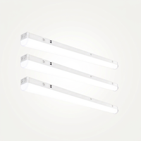 Luminaire LED industriel à encastrer 4Ft/8Ft SMD2835, éclairage linéaire pour atelier, certifié PC DLC, IP20, garantie 5 ans, dimmable