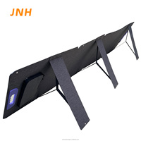 Panel Solar Bifacial Plegable Premium de 100W, Portátil, de Doble Cara, 2 Pliegues, MC4 USB, para Camping, Senderismo, Emergencias