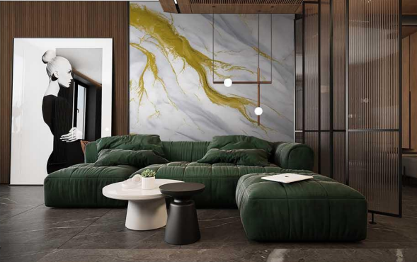 PVC Wall Panel Interior Decoration Waterproof Marble Sheet High Glossy ...