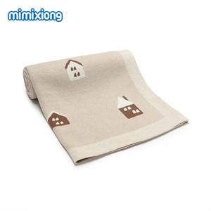 Coperta per Neonati in Cotone Jacquard 2023, Copertina Avvolgente per Casa, Coperta Lavorata a Maglia con Disegni Cartoon - Product Image 2