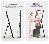 Afficheur numérique portable VETO pour intérieur, 32, 43, 49, 55 pouces, écran LCD publicitaire vertical, kiosque sur pied ultra fin