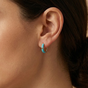 Orecchini a Cerchio Piccoli in Smalto Personalizzati, Colorati e alla Moda, <span class=keywords><strong>Stile</strong></span> Minimalista per Uso Quotidiano Femminile - Product Image 6