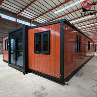 Maison mobile de luxe, hôtel avec 2/3 chambres, maisons préfabriquées extensibles, maison conteneur pliable