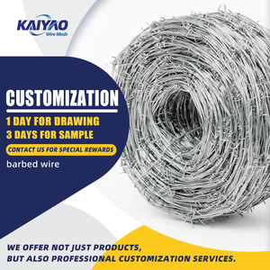 Vendita diretta in fabbrica-Filo spinato in acciaio zincato per isolamento esterno e barriera antifurto ad alta resistenza - Product Image 2