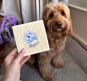 Serviettes personnalisées pour animaux de compagnie : Portrait de chien et de chat sur mesure à partir de photo pour cocktails et fiançailles - Product Image 3