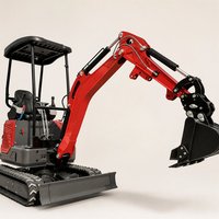 Nouvelle mini-excavatrice de 2,0 tonnes, mini-excavatrice sur chenilles, engin de terrassement, mini-excavatrice à vendre avec cabine