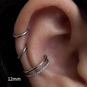 Getta Classic Pendientes Piercing ASTM F136 Titanio D Círculo Cubic Zircon Aro con bisagras Anillo <span class=keywords><strong>de</strong></span> nariz para bodas - Product Image 5