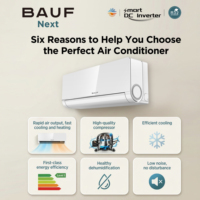 Aire Acondicionado Inteligente BAUF de 12000 BTU, Split Inverter con BMS, Contacto Seco, Actualización OTA, Fácil Mantenimiento